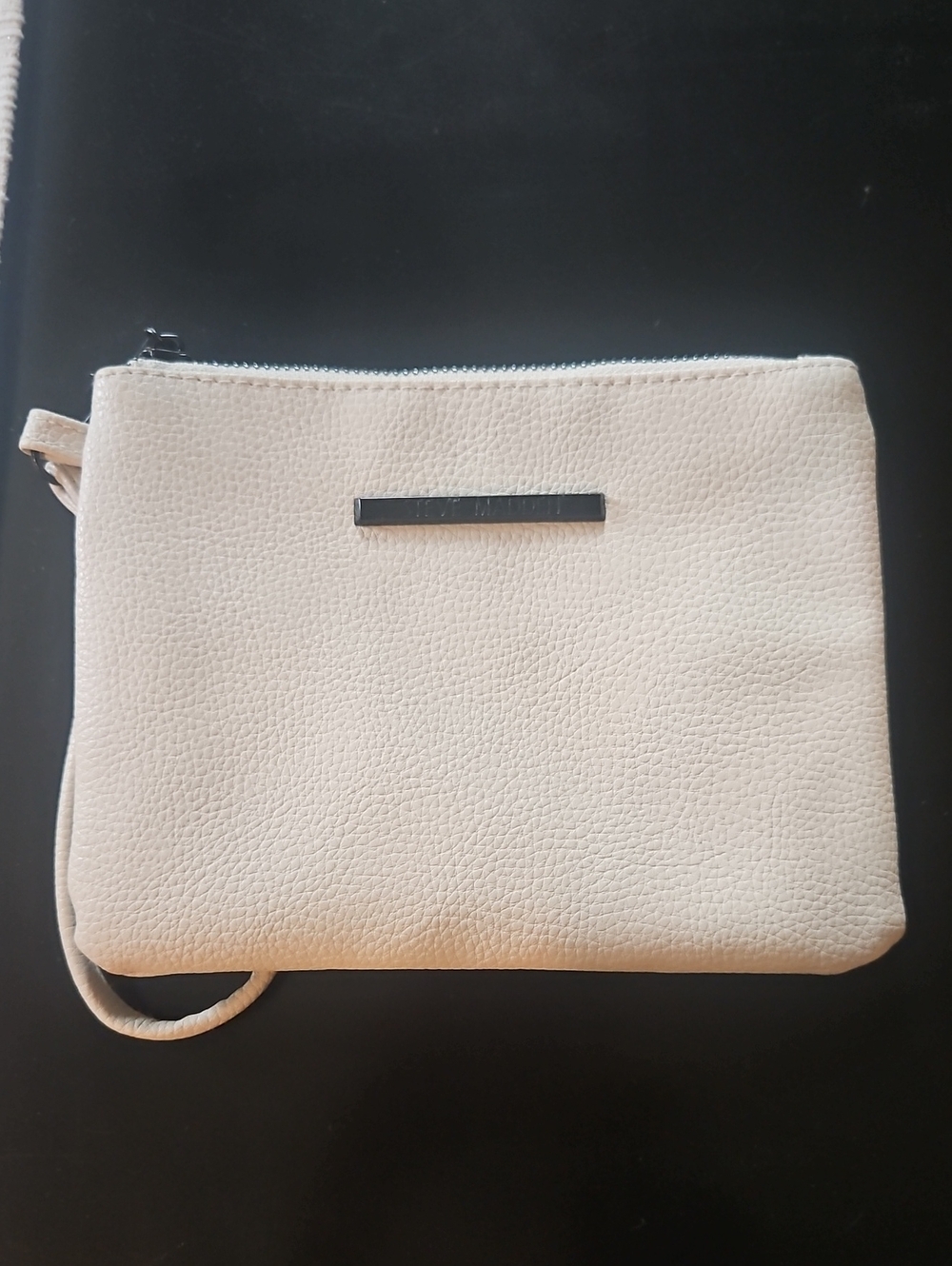 Women’s Cream Steve Madden Wristlet Clutch Bag - Minimal Leather Design